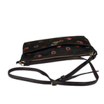 Coach Brown Leather Ranch Floral Crossbody Bag