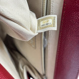 Chanel Red Caviar Quilted Frame Clutch 2012