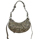 Balenciaga BB Brown Coated Canvas Monogram Le Cagole Shoulder Bag