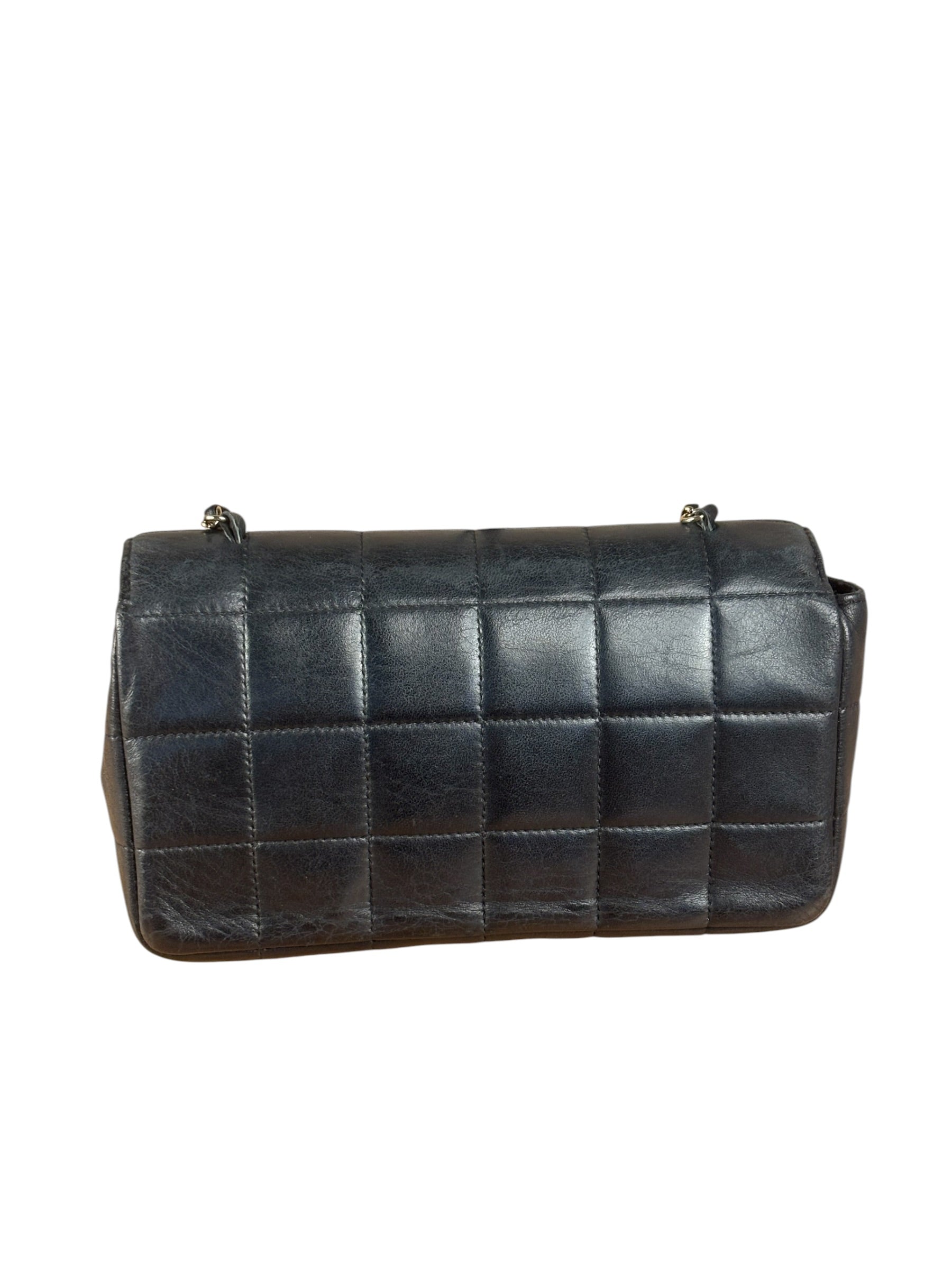 Chanel Black Lambskin Mini Chocolate Bar Flap Bag 2005