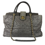 Chanel Grey Quilted Calfskin Paris-Bombay Bindi Two-Way Tote 2012