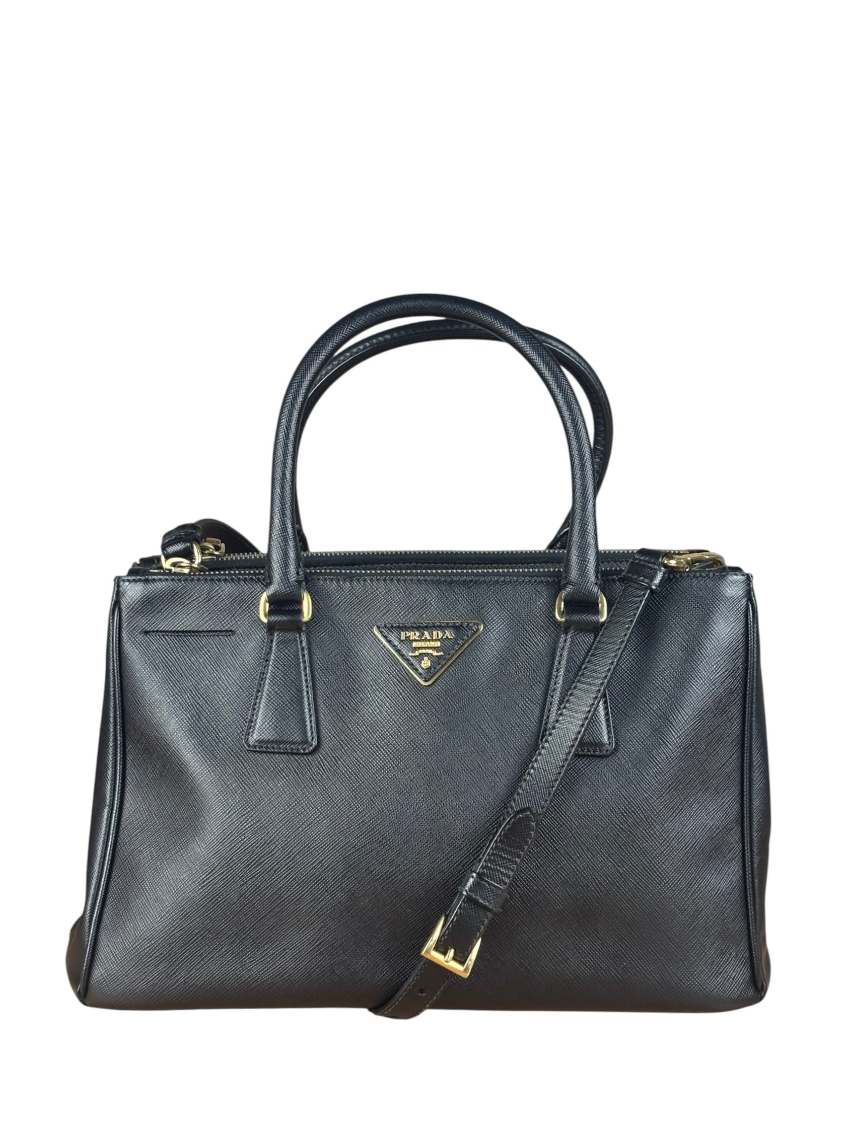 Prada Black Galleria Saffiano Leather Tote