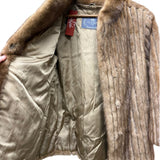 Vintage San Marco x Saga Mink Brown Vertical Strips Fur Coat