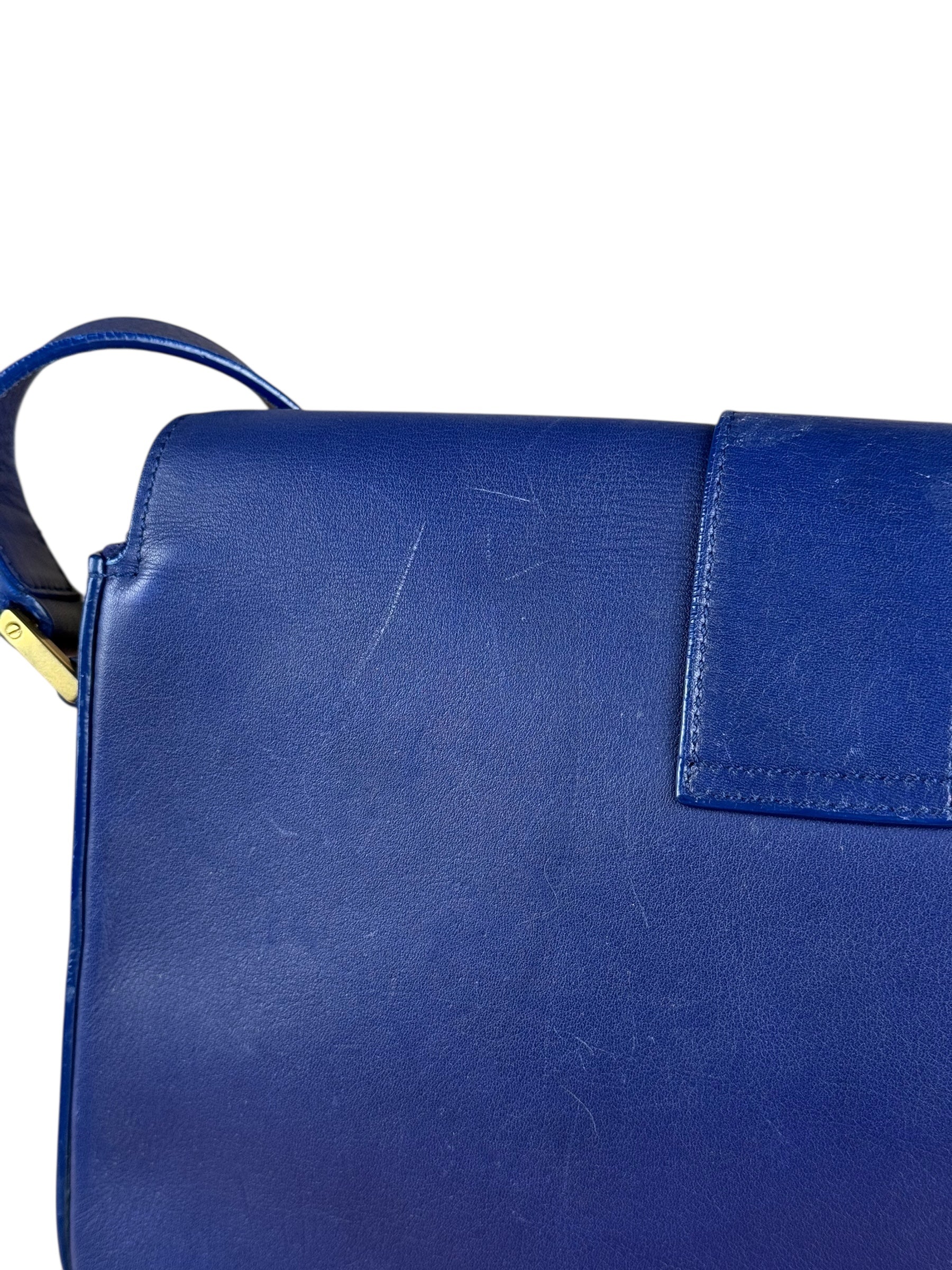 Saint Laurent Chyc Royal Blue Leather Crossbody