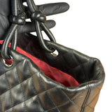 Chanel Black Leather Cambon Ligne Tote 2003