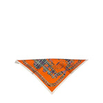Hermes Orange Brides de Gala Silk Pocket Square