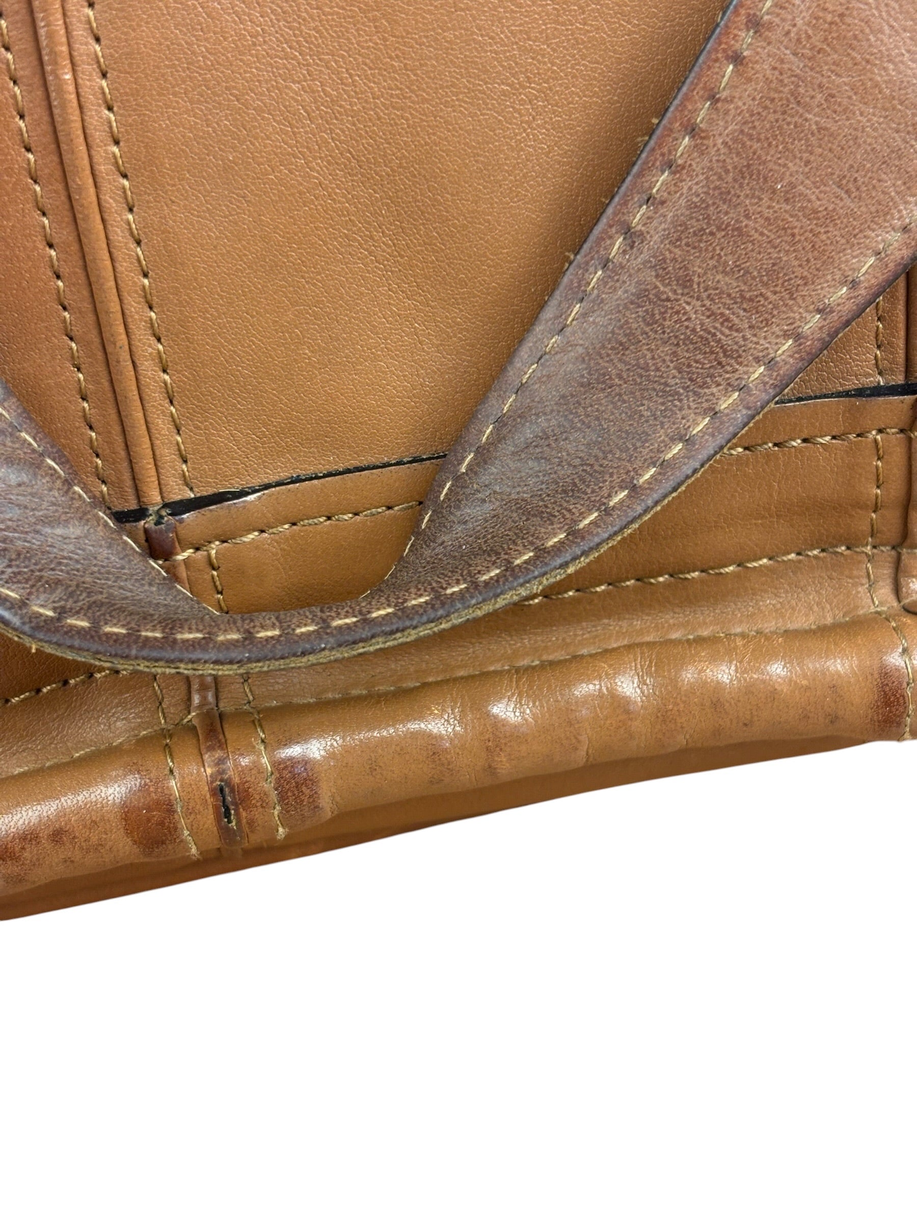 Chloe Caramel Tan Leather Paraty Medium Two-Way Bag