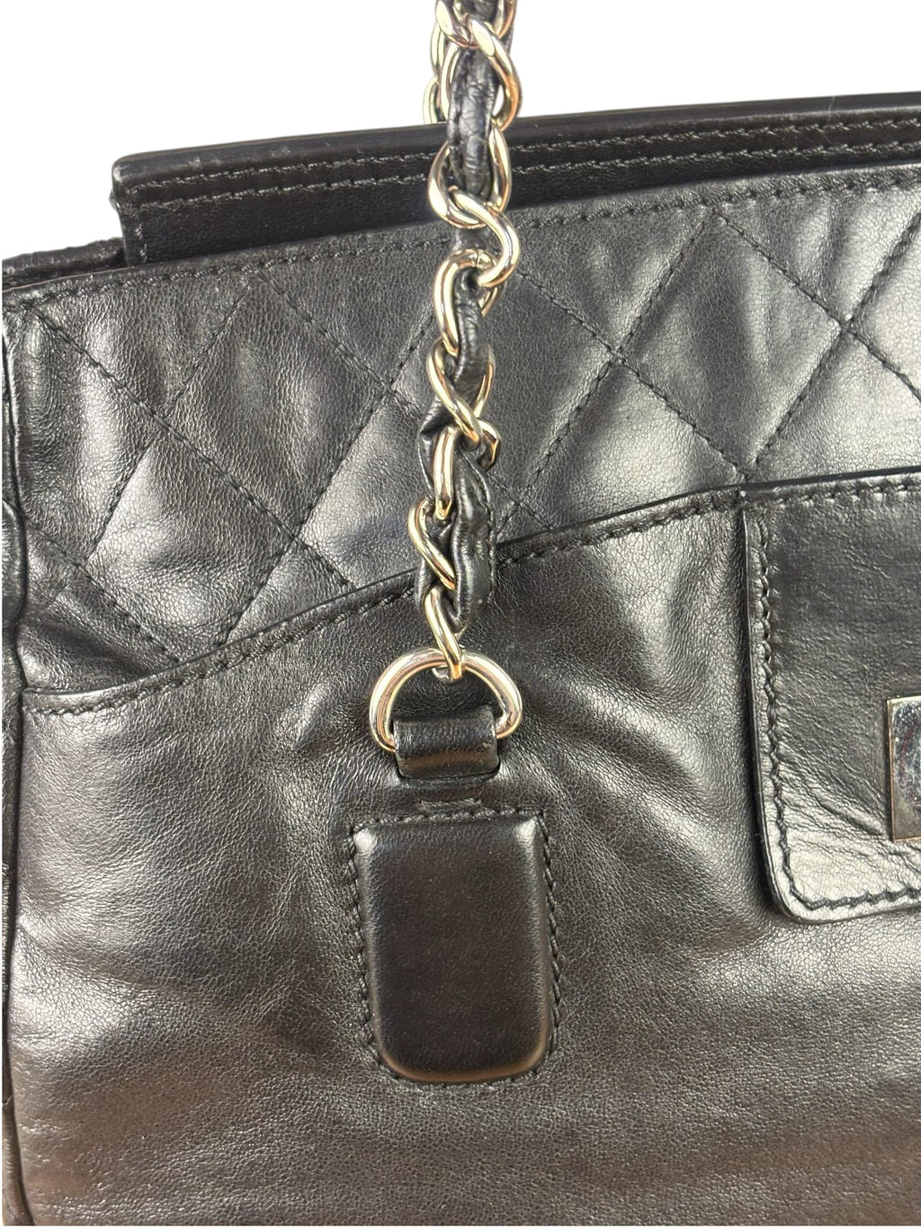 Chanel Black Quilted Leather Medium 2.55 Reissue Tote 2008