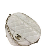 Chanel CC In Love White Quilted Leather Heart Bag 2022