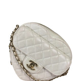 Chanel CC In Love White Quilted Leather Heart Bag 2022