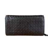 Bottega Veneta Vintage Brown Intrecciato Long Wallet