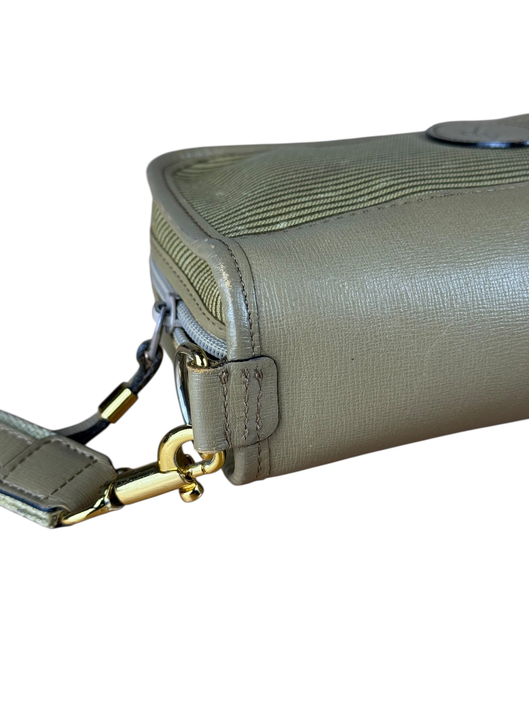 YSL Vintage Grey Leather Travel Pouch