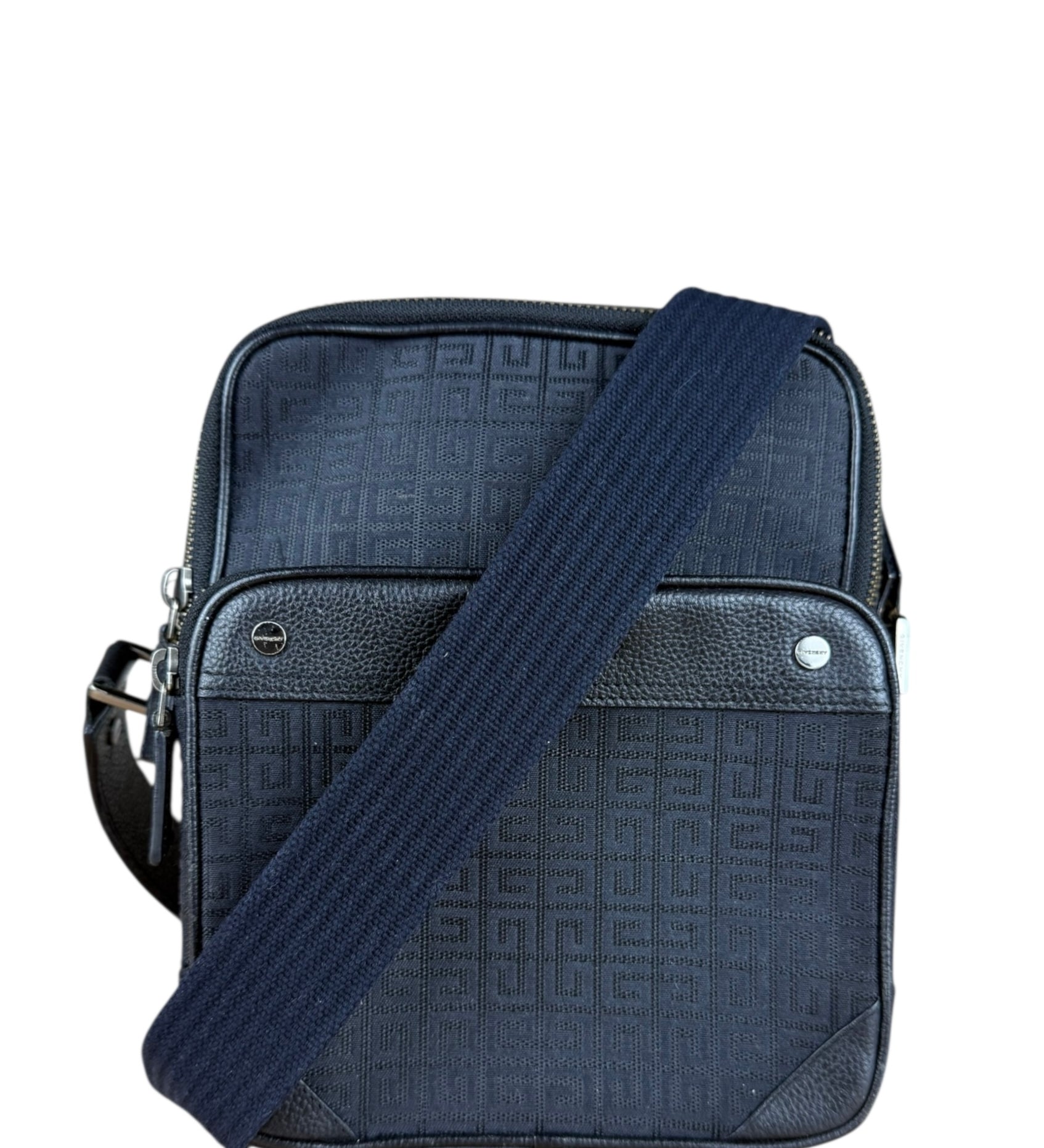 Givenchy Black Canvas Leather Lined Crossbody