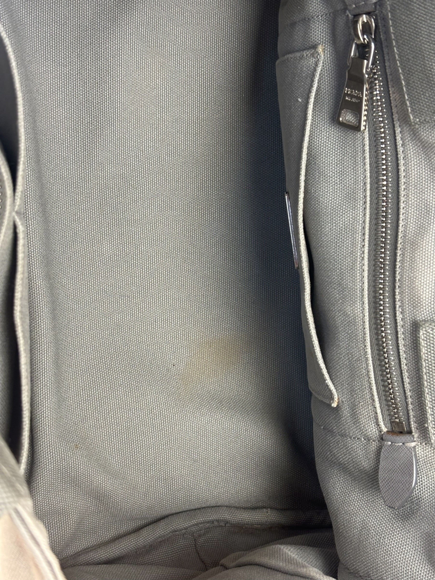 Prada Grey Canapa Hand/Tote Bag