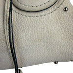 Chloé White Leather Paddington Handbag (Repainted)
