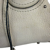 Chloé White Leather Paddington Handbag (Repainted)