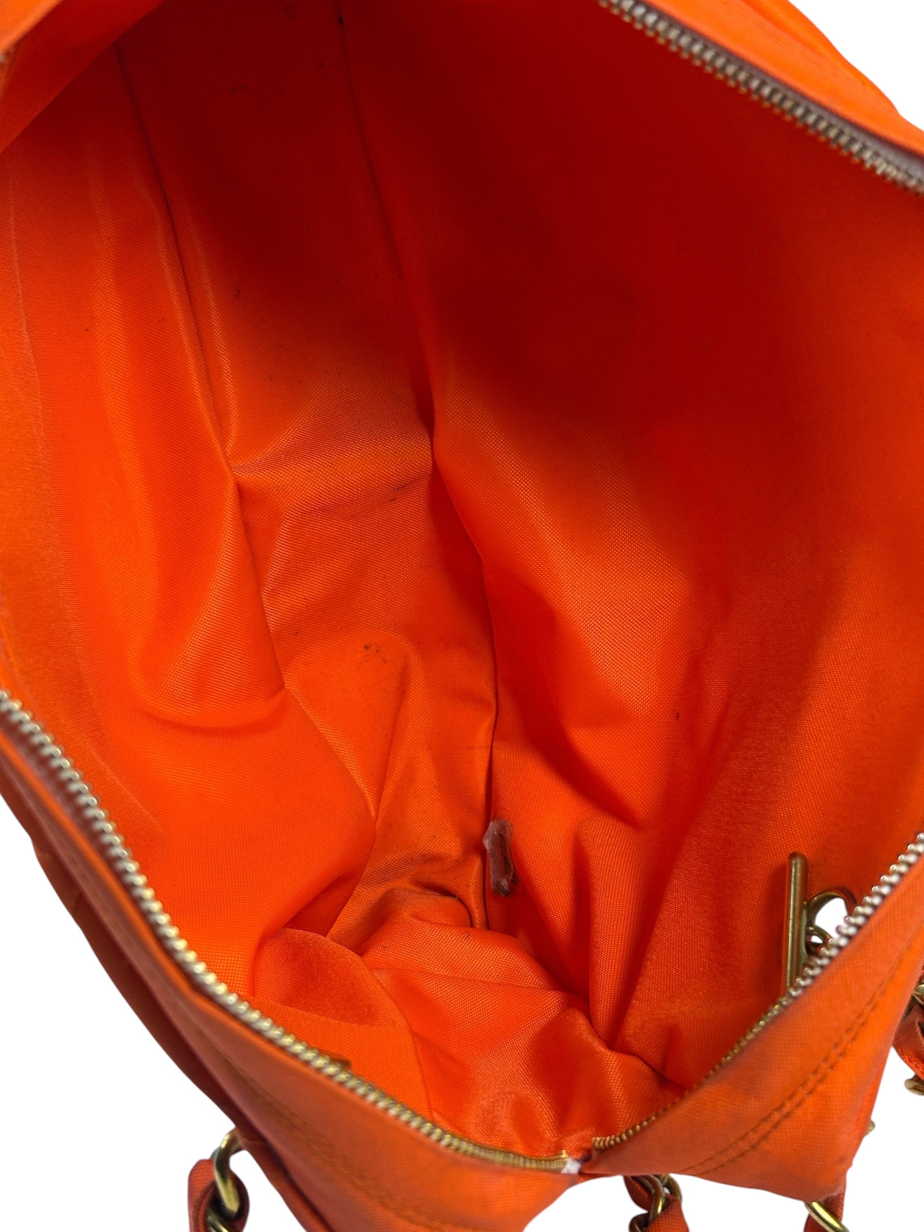 Chanel Orange Quilted Nylon Classic Jersey Camera Bag 2012