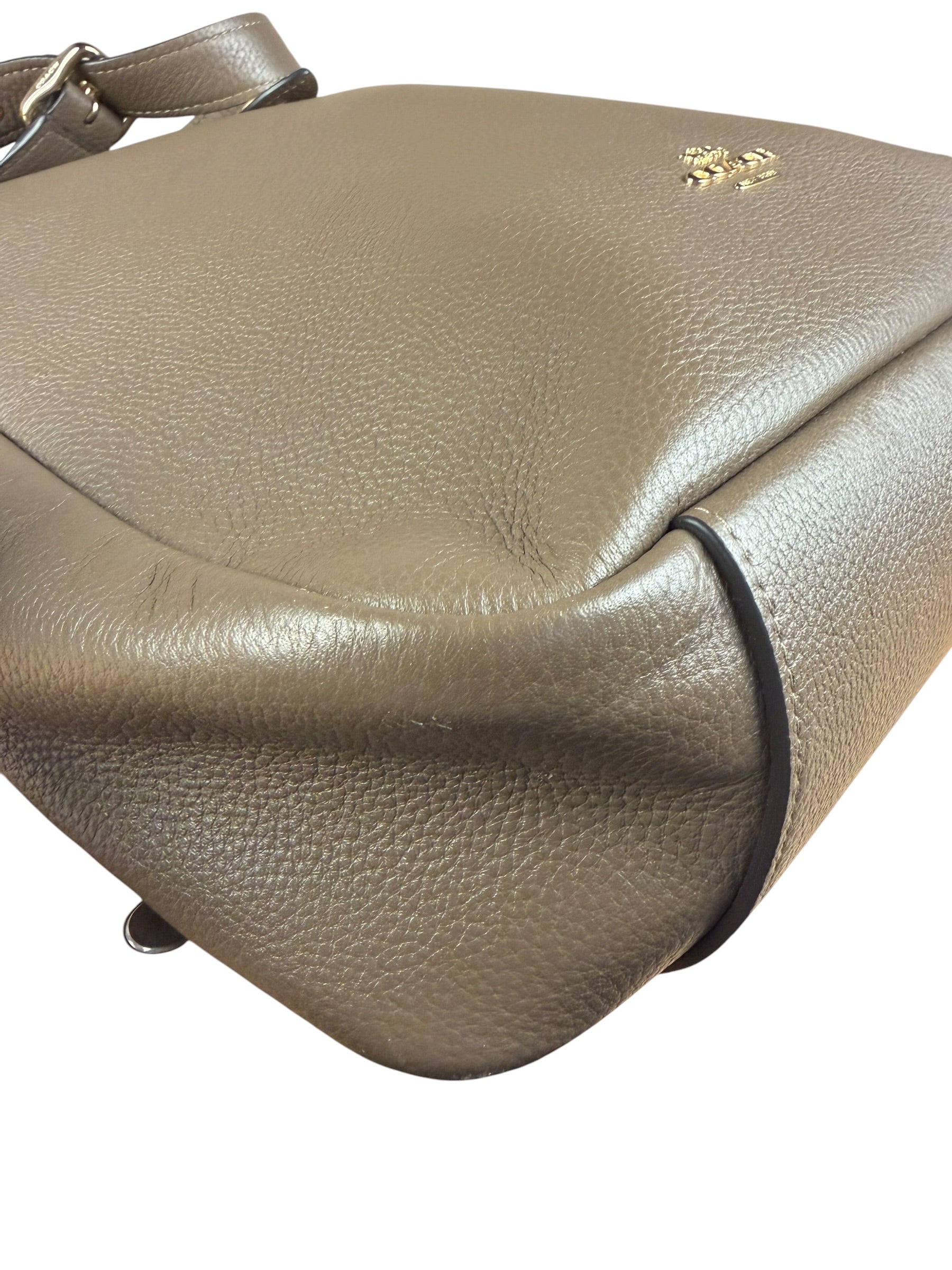 Coach Brown Pebbled Leather Large Hadley Tote