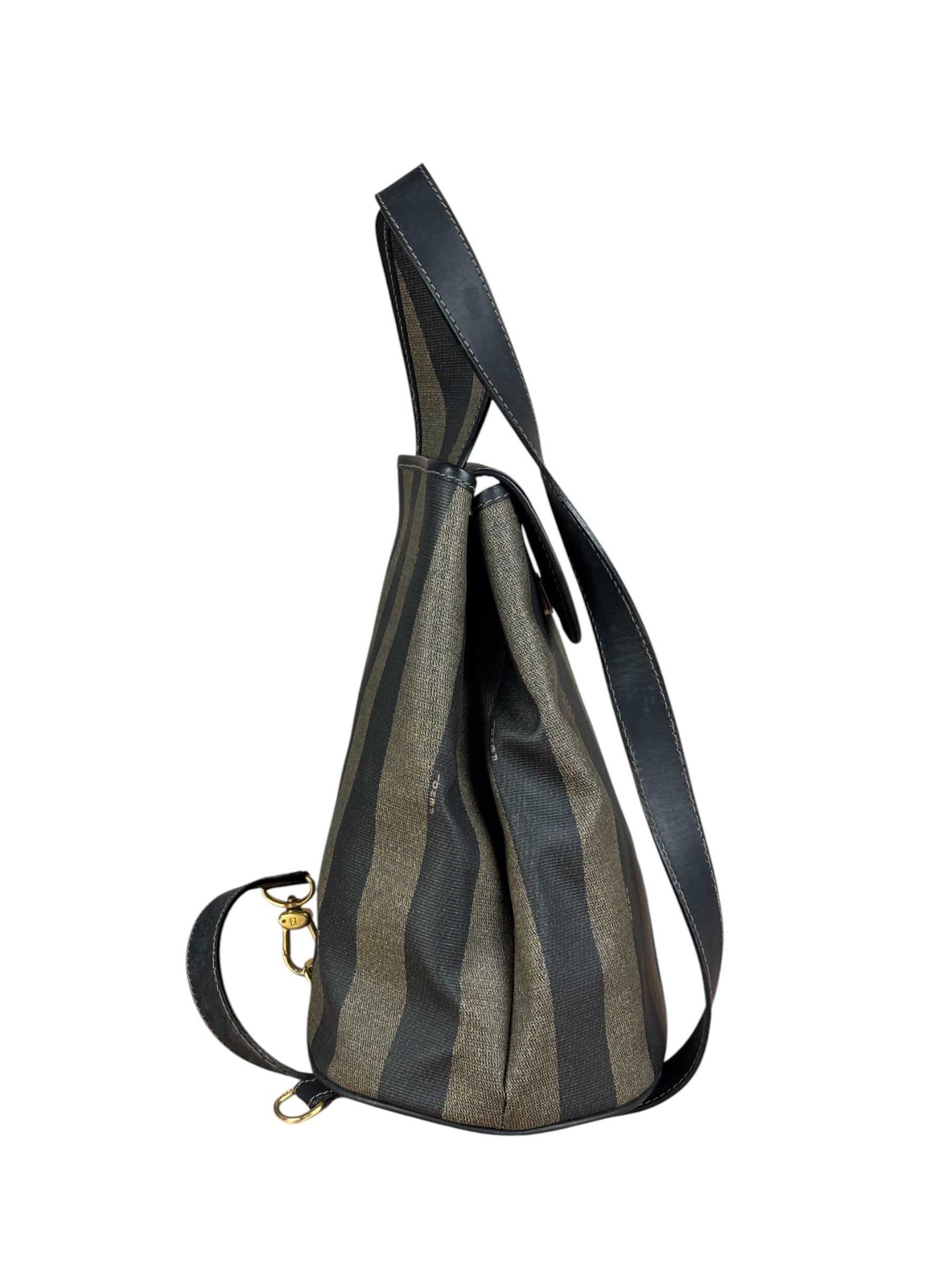 Fendi Vintage Pequin Stripped Sling Bag