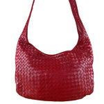 Bottega Veneta Vintage Red Intrecciato Hobo Bag