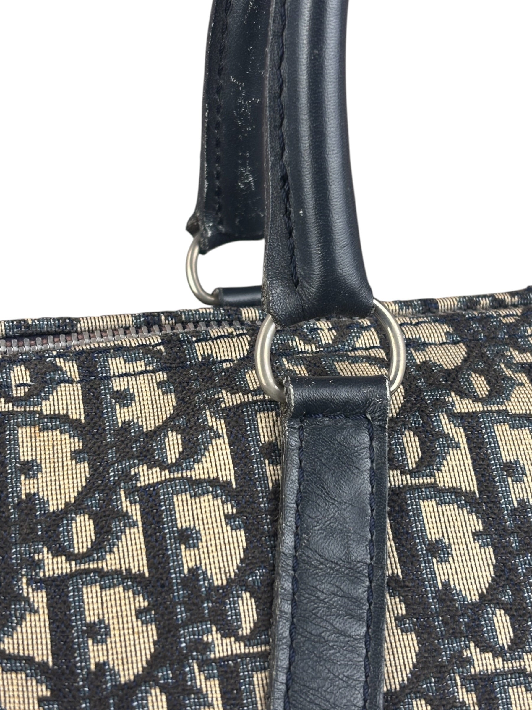 Christian Dior Vintage Trotter Oblique Bowling Mini Boston Hand Bag