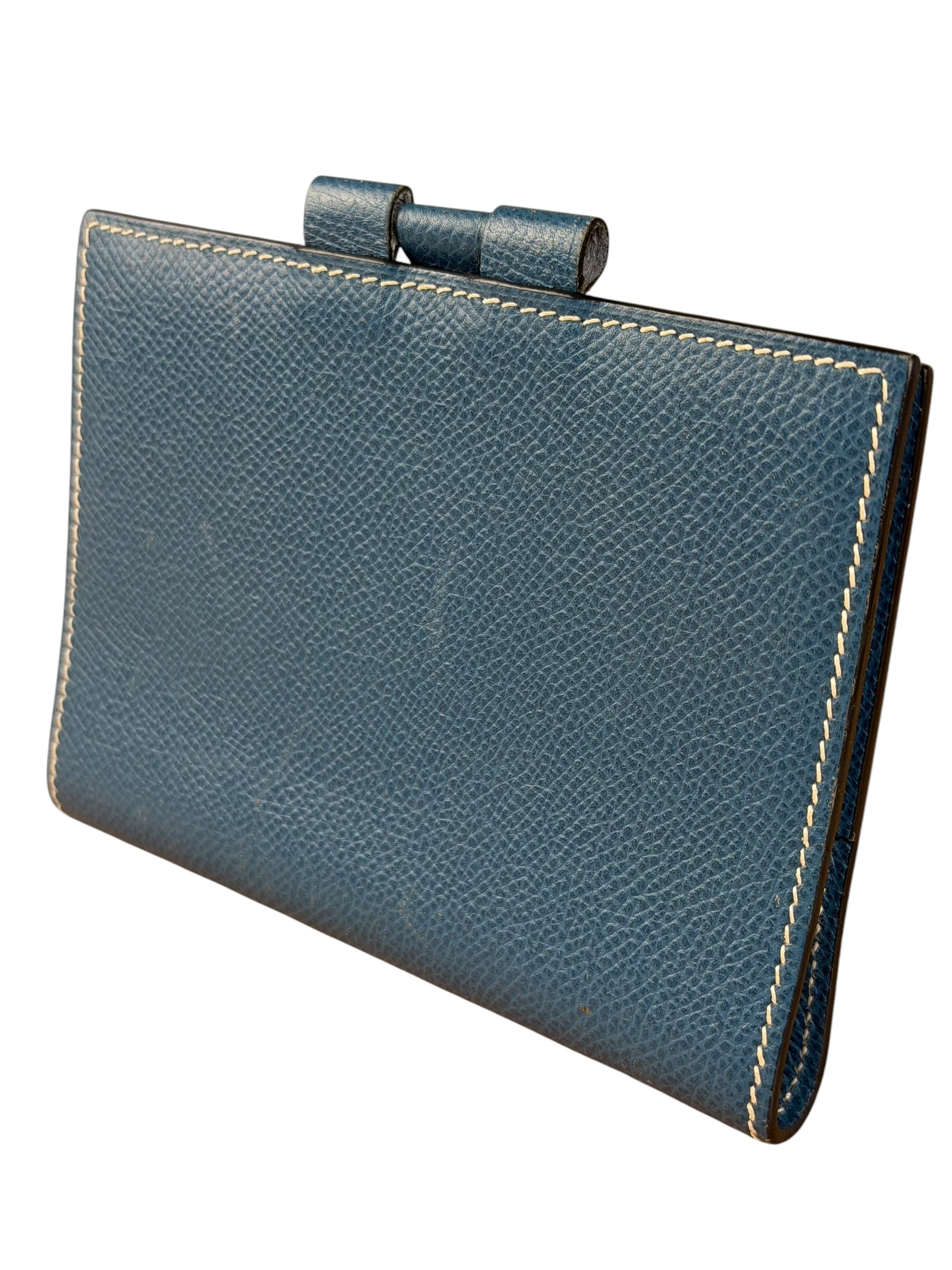 Hermes Blue Jean Leather Agenda Mini Cover
