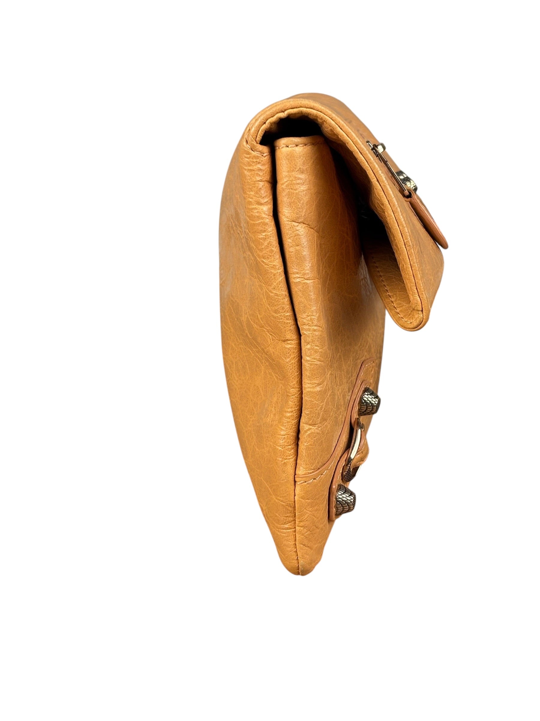 Balenciaga Peach Leather Le City Clutch