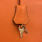 Hermes 2011 Orange Togo Leather Palladium Kelly 35