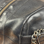 Chanel Black Leather Chocolate Bar Square-Stitched Bowler Shoulder Bag 2005