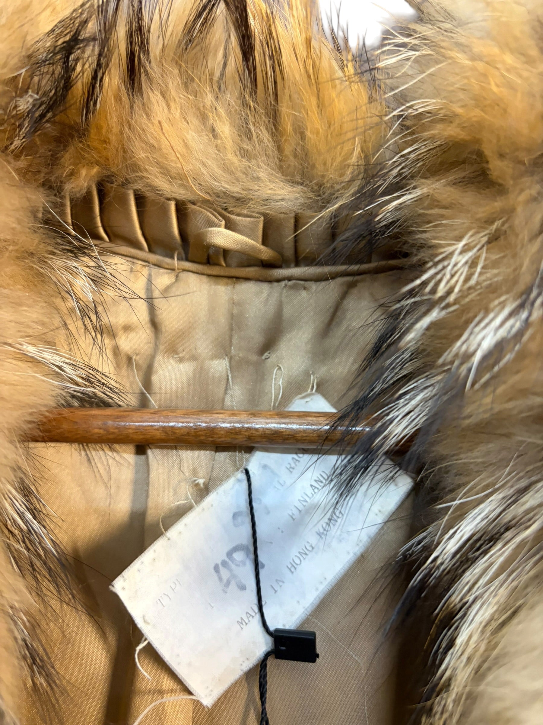 Vintage Brown Raccoon Full Length Fur Coat