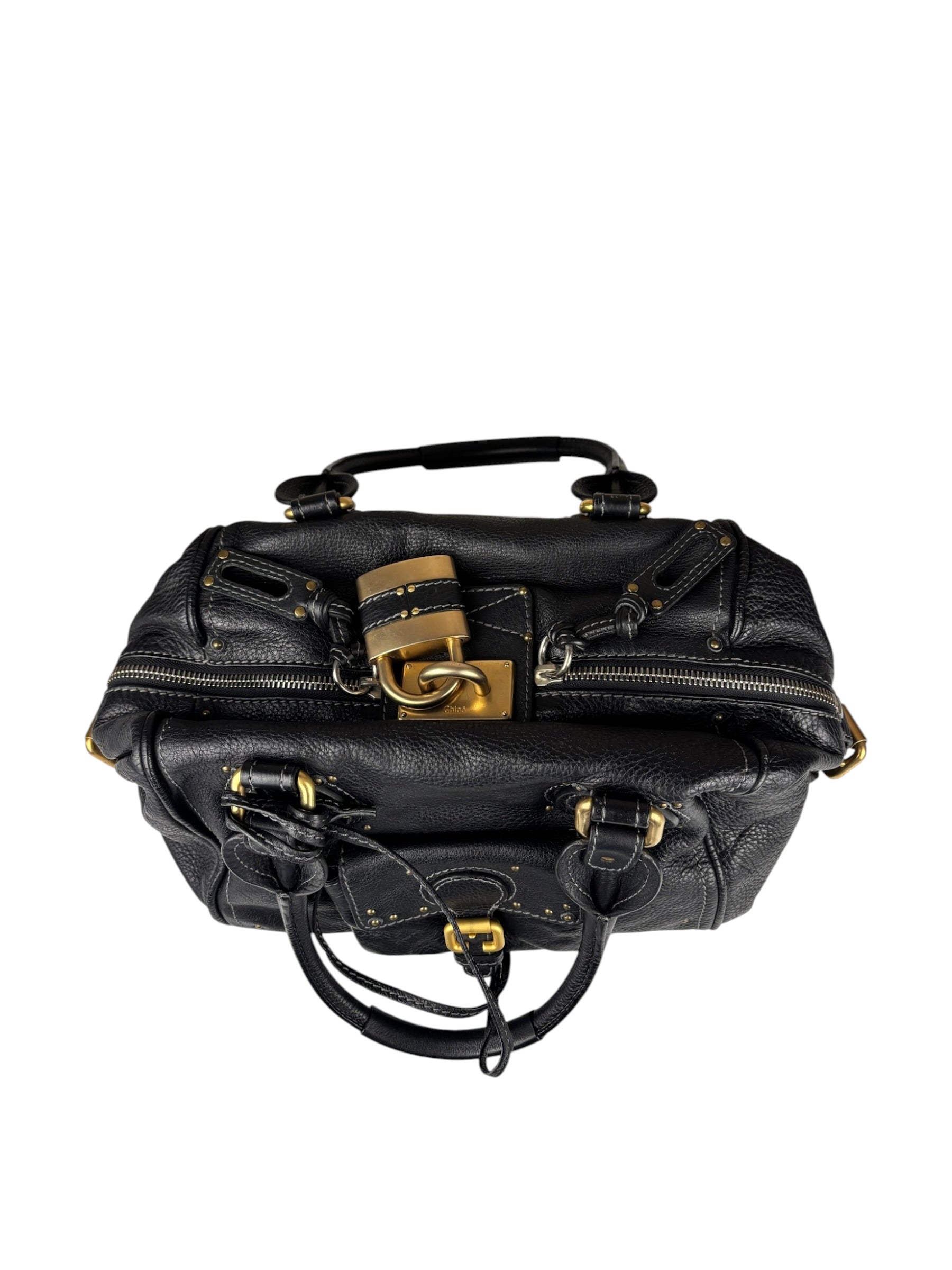 Chloe Black Leather Paddington Shoulder Bag