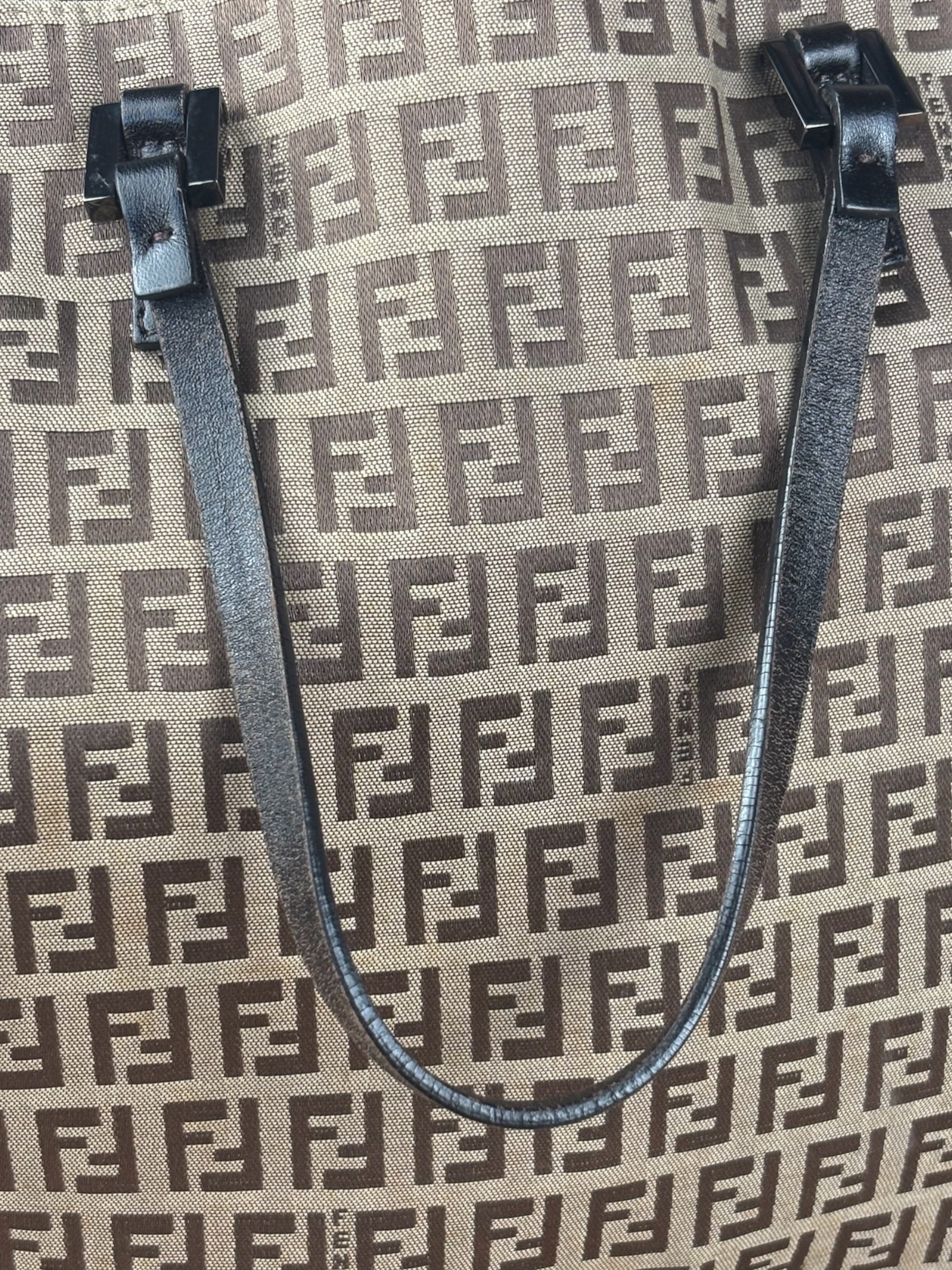 Fendi FF Vintage Canvas Tote Bag