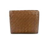 Bottega Veneta Brown Intercciato Bifold Wallet