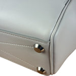 Balenciaga White Leather Bel Air Carry All Handbag