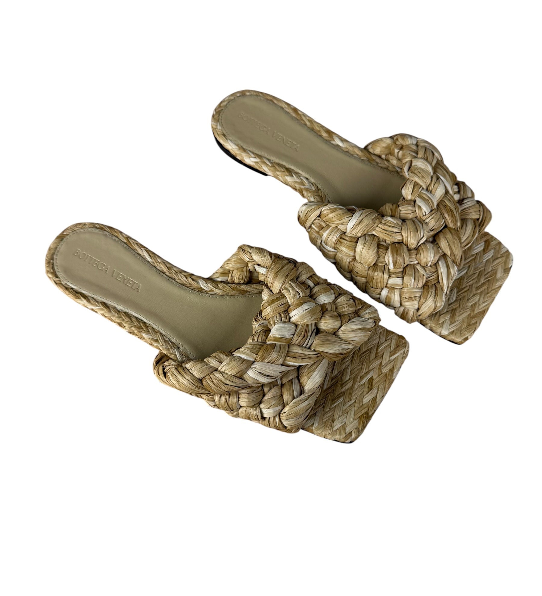 Bottega Veneta Raffia Intreccio Sandals