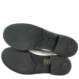 Miu Miu White Distressed Leather Penny Loafers