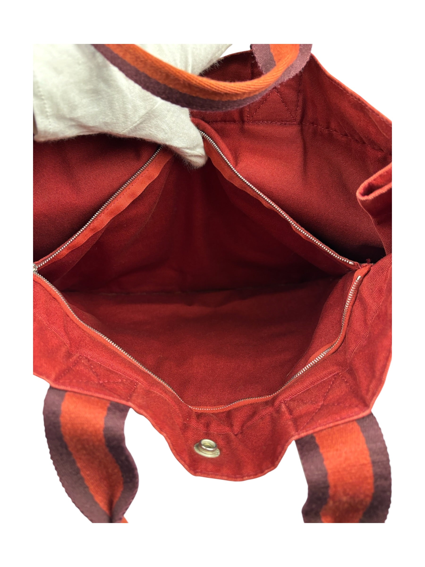 Hermes Vintage Red Denim Fourre-Tout Tote