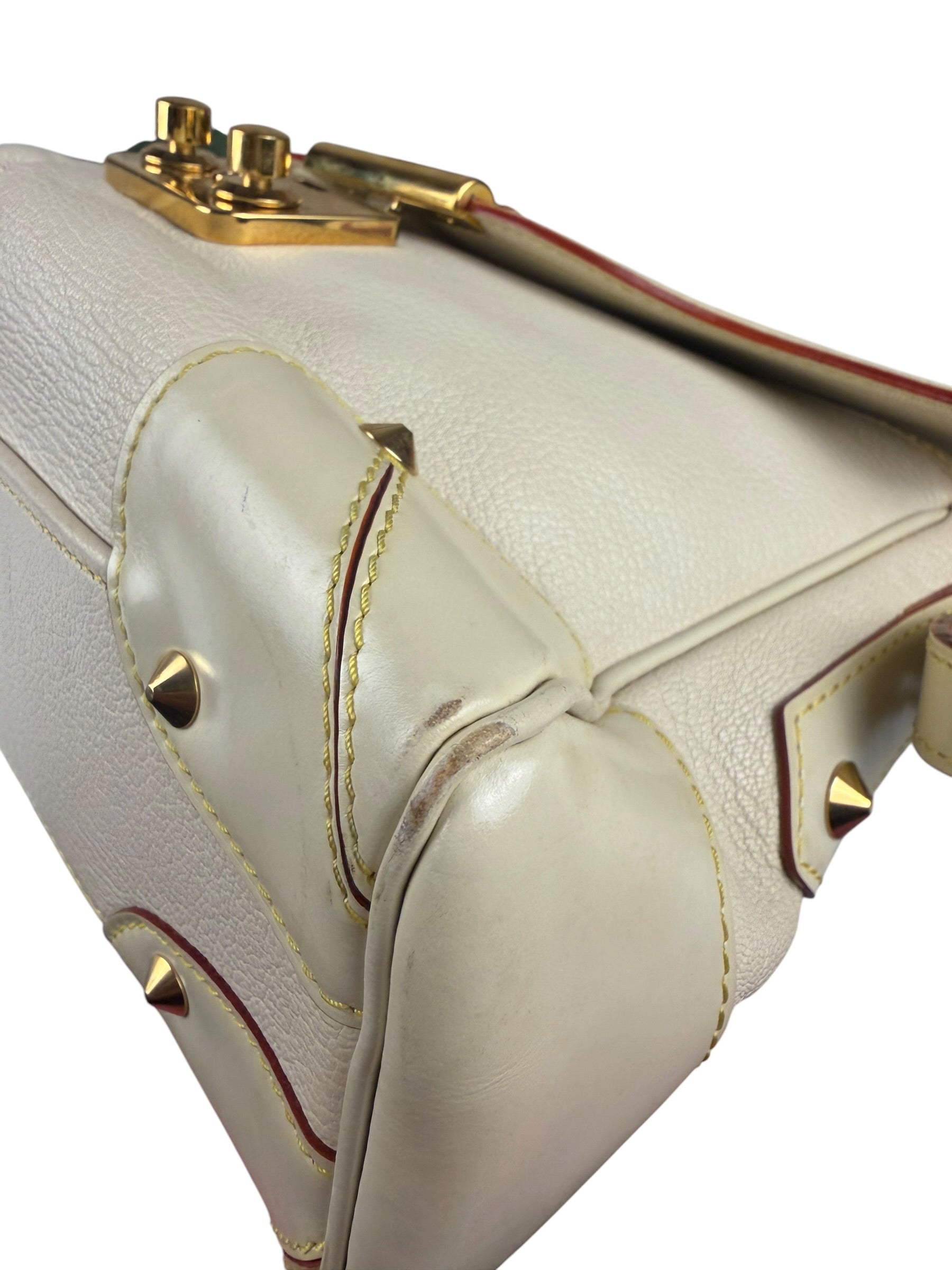 Louis Vuitton White Leather Suhali L'Essentiel Shoulder Bag