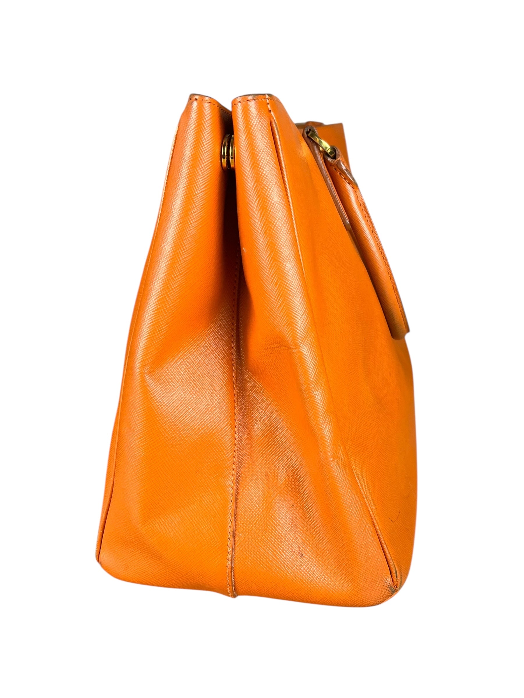 Prada Saffiano Lux Tote Orange