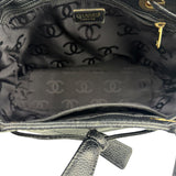 Chanel Black Caviar CC Drawstring Tote Bag 2002
