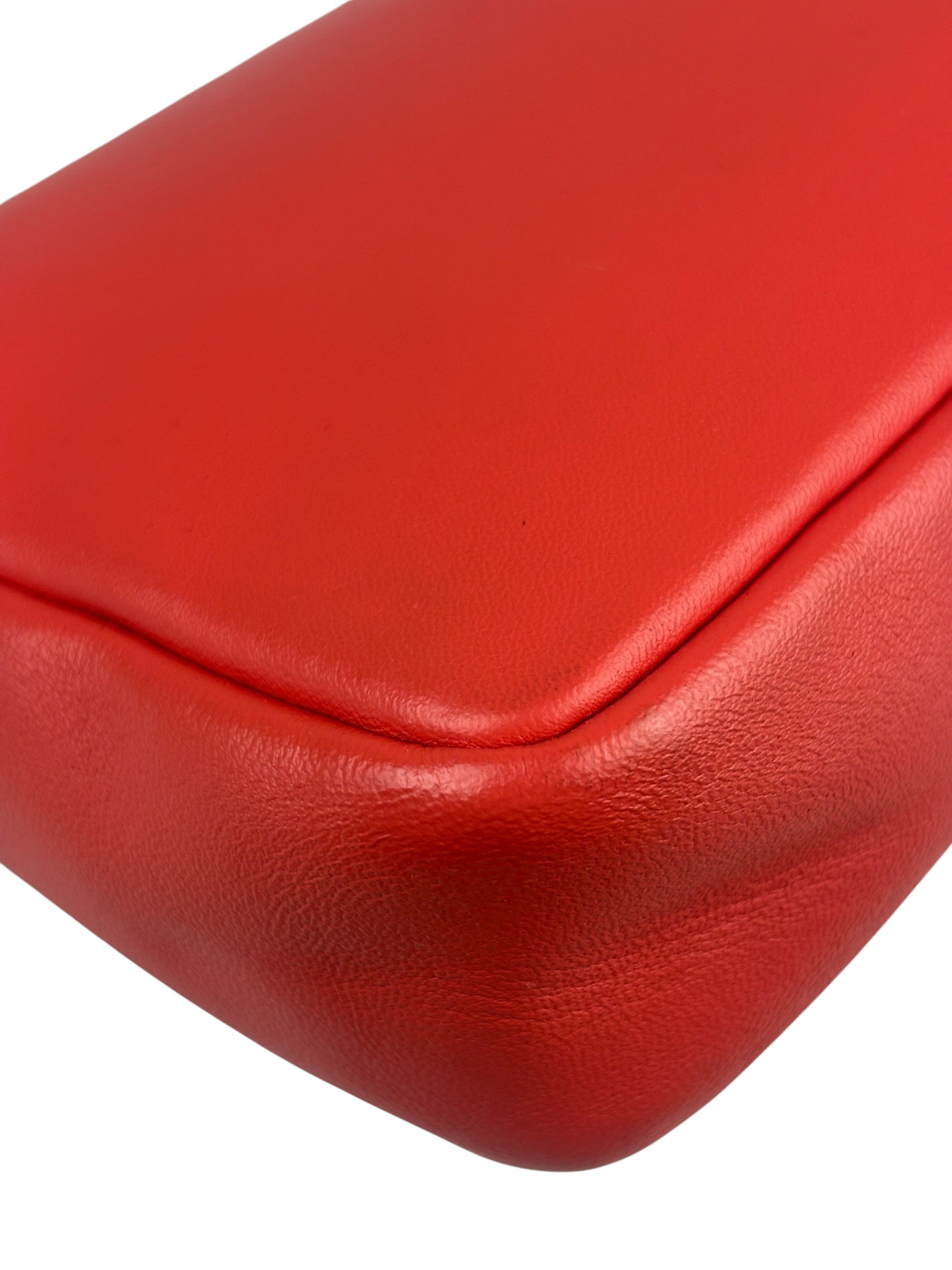 Fendi Coral Pink Leather Mini Baguette
