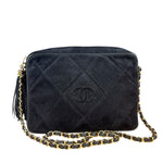 Chanel Suede CC Matelasse Camera Bag '88