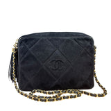 Chanel Suede CC Matelasse Camera Bag '88