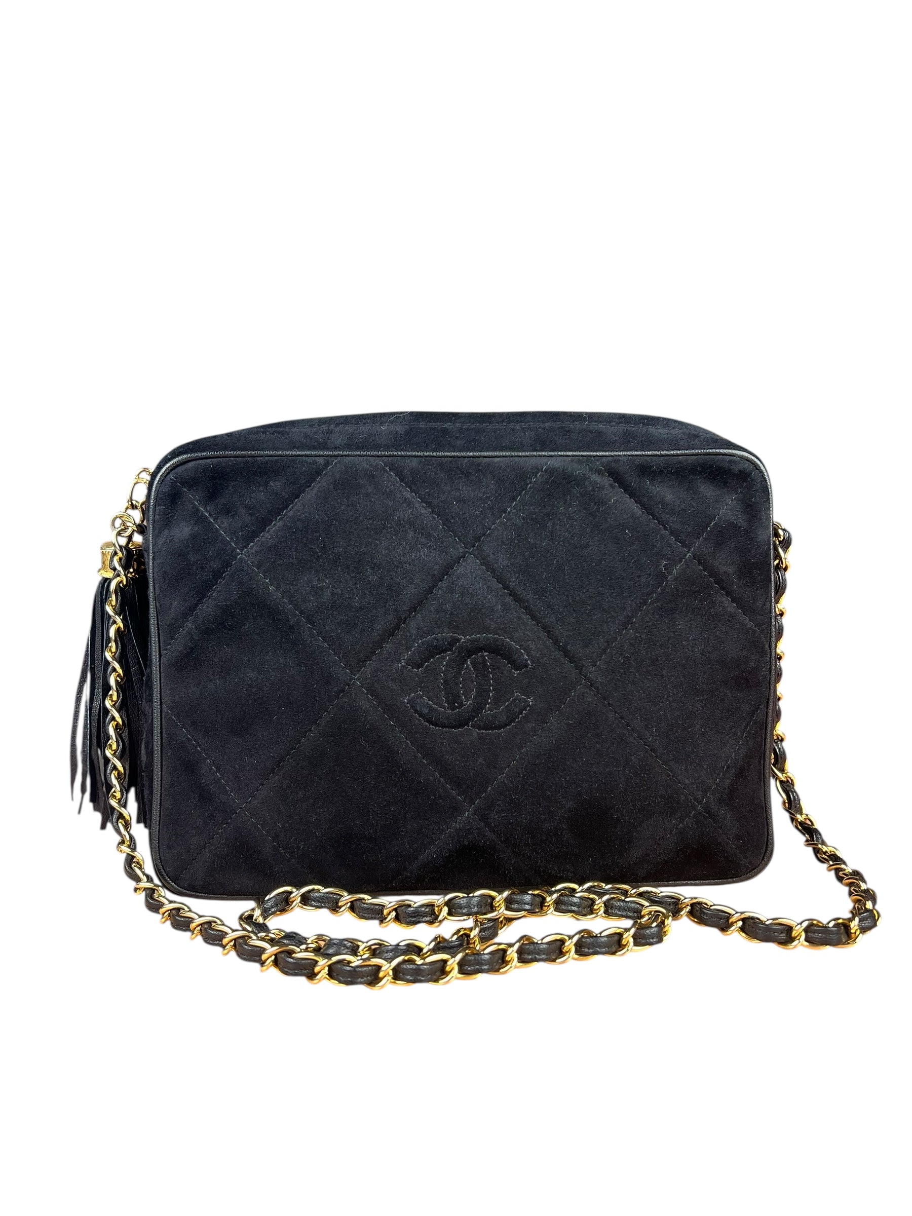 Chanel Suede CC Matelasse Camera Bag '88