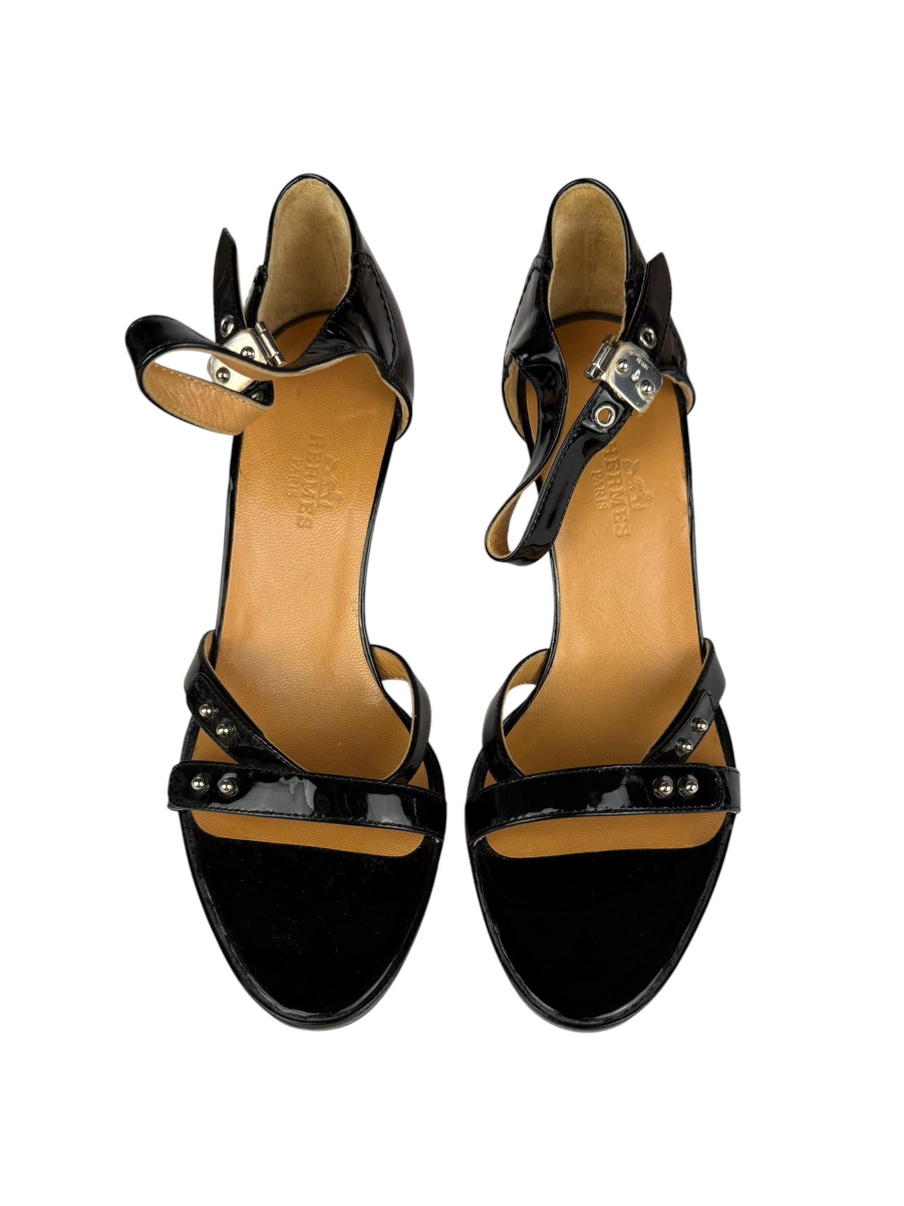 Hermes Sac Depeche Black Leather Heels