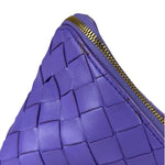 Bottega Veneta Purple Leather Nano Pyramid Pouch