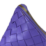 Bottega Veneta Purple Leather Nano Pyramid Pouch