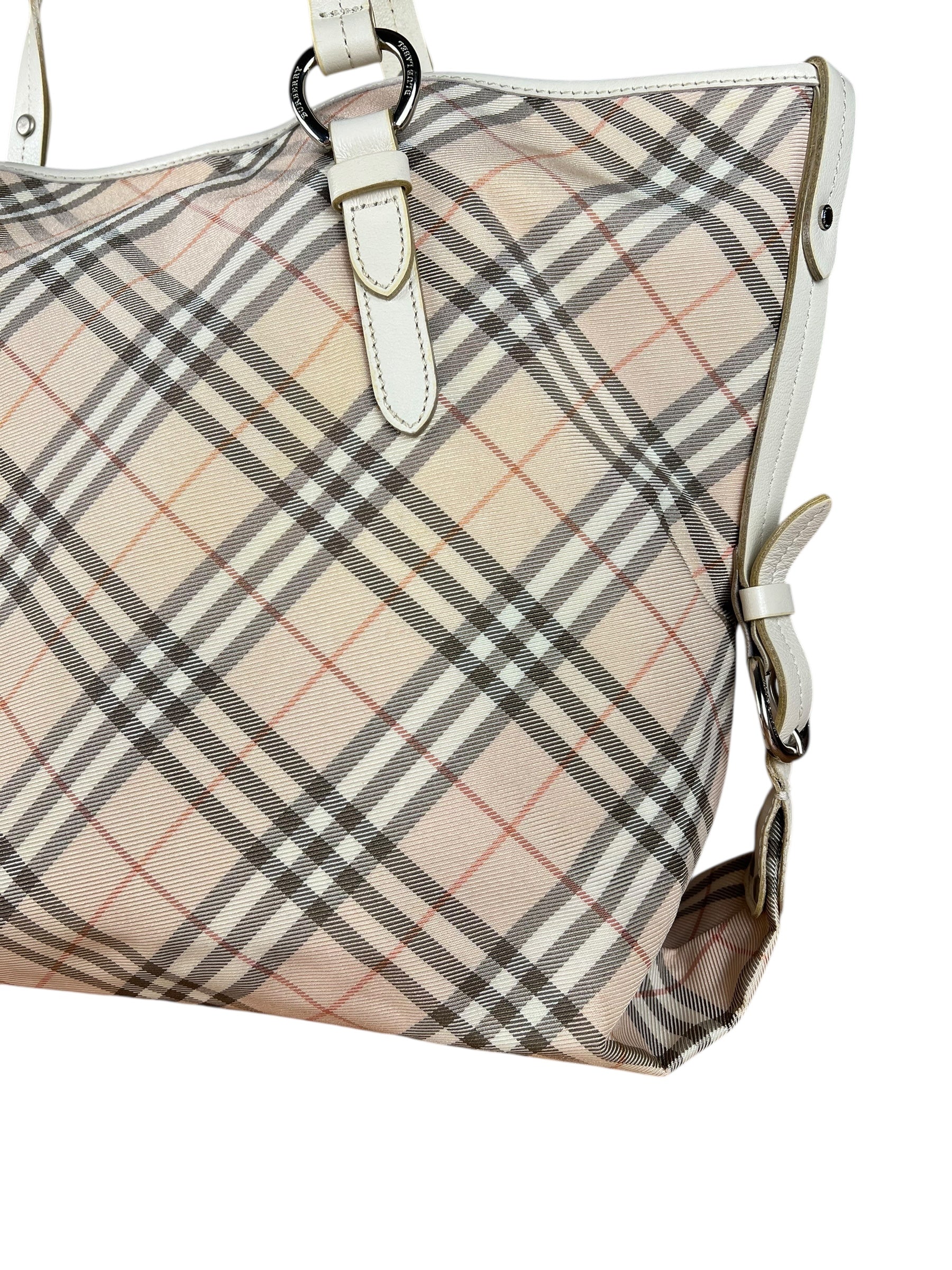 Burberry Nova Check Buckle Tote Bag