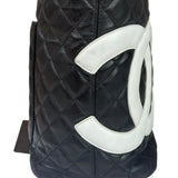 Chanel Black Quilted Leather Ligne Cambon Tote Bag 2004