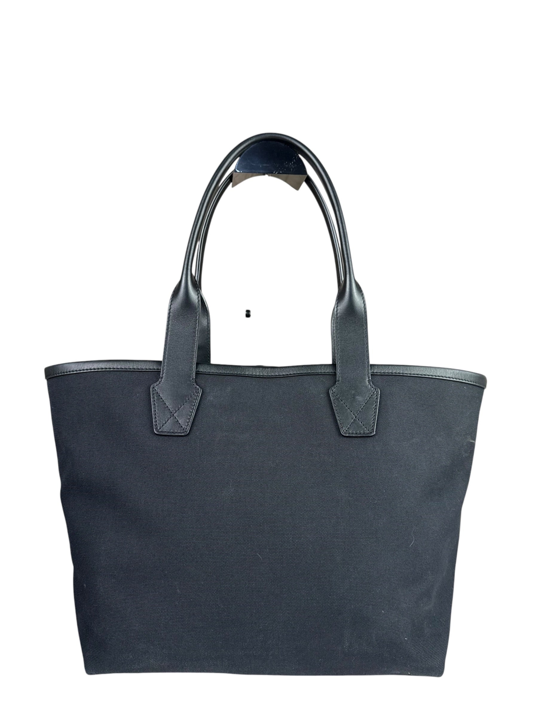 Prada Green Saffiano Leather Medium Double Tote Bag